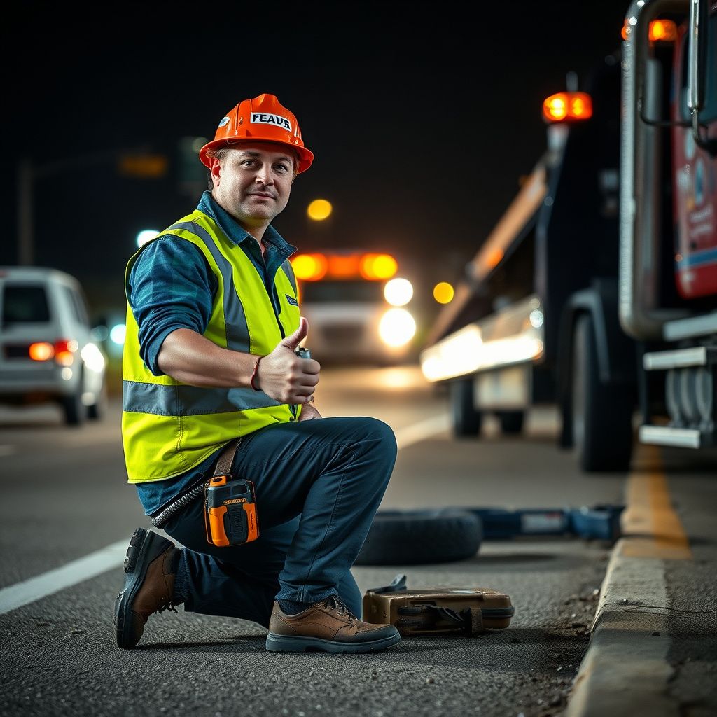 A Snappy Towing technician carefully securing a vehicle onto a flatbed tow truck on a clear day in Lenexa, Kansas.